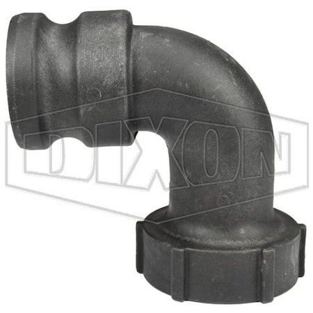 Dixon 90Deg Cam and Groove Elbow, 2 in, Adapter x FNPT, Polypropylene, Domestic 90PPA200